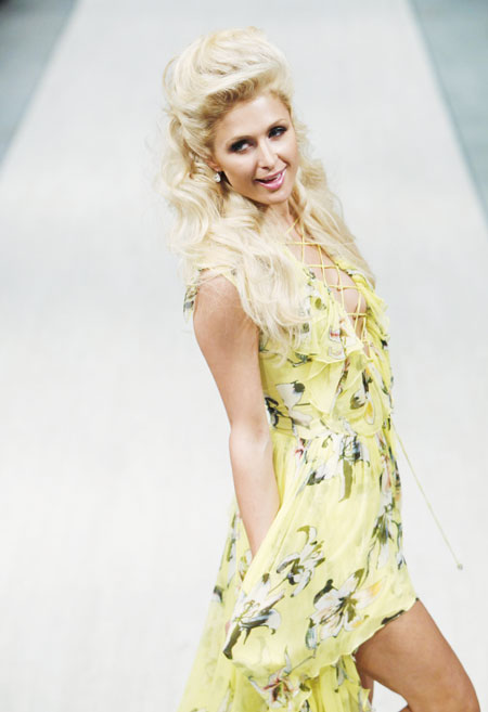 Paris Hilton walks in Ukrainian Fashion Week