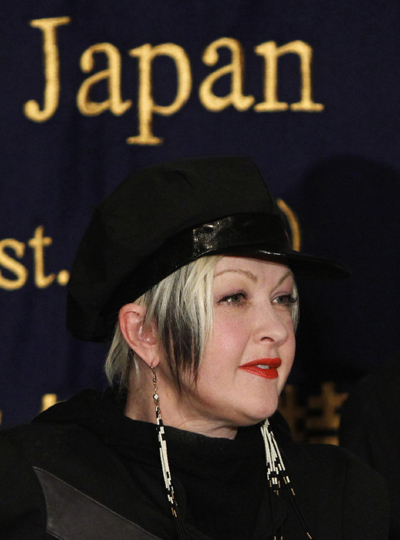 Cyndi Lauper supports Japan