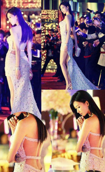 Female stars in backless dresses