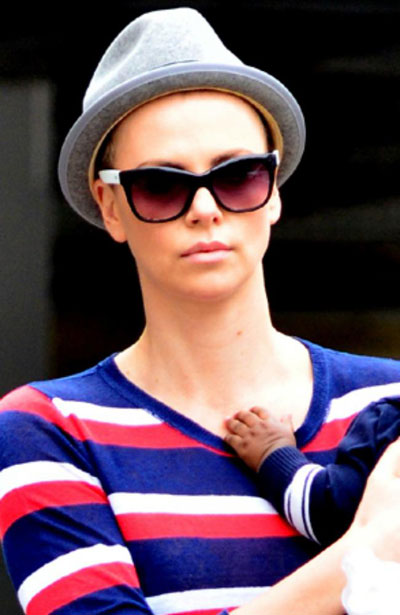 Charlize Theron shaves off hair