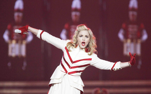 Madonna performs MDNA world tour