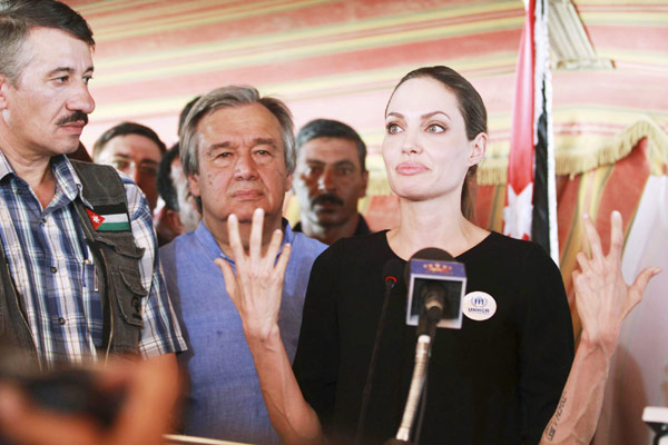 Angelina Jolie in Mafraq