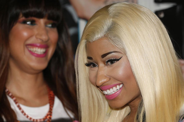 Nicki Minaj promotes cosmetics