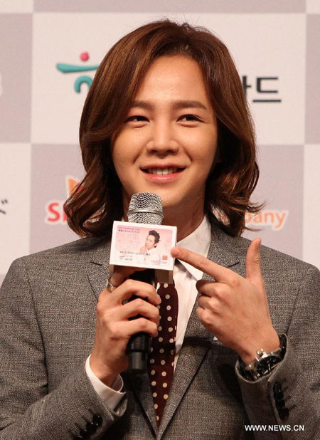 Korean actor Jang Keun-suk attends press conference in Seoul