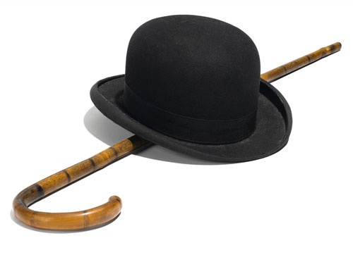 Charlie Chaplin's bowler hat and cane fetch over $60,000 at auction