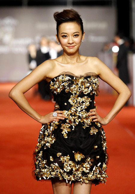 Taiwanese Actress Gwei Lun-Mei arrives at the red carpet 