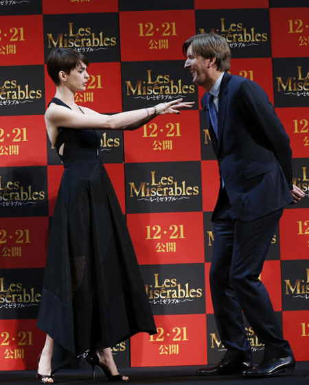Cast members promote 'Les Miserables' in Tokyo