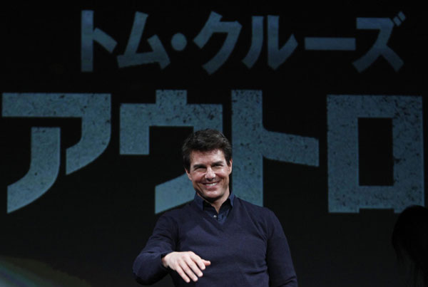 Tom Cruise and cast members promote movie 'Jack Reacher' in Tokyo