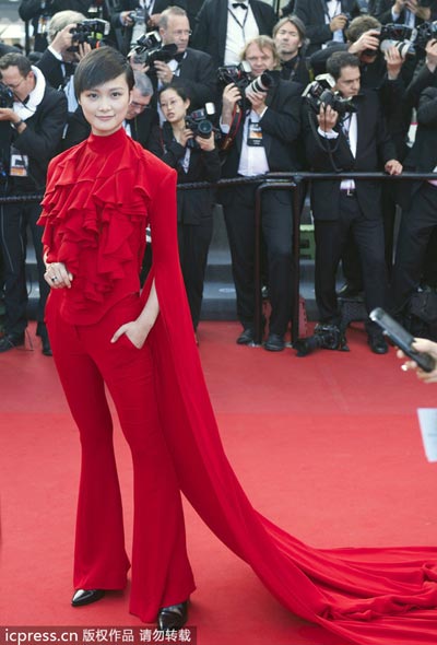 Li Yuchun poses in Cannes