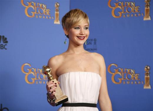 Jennifer Lawrence wins Golden Globe for 'American Hustle'
