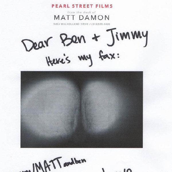 Matt Damon sends fax of butt