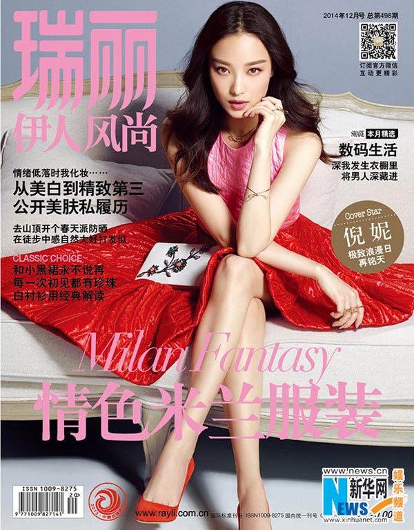 Actress Nini poses for fashion magazine