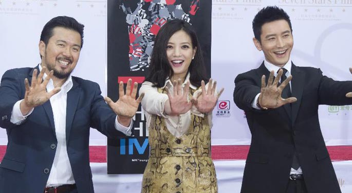 Leaving their handprints in Hollywood