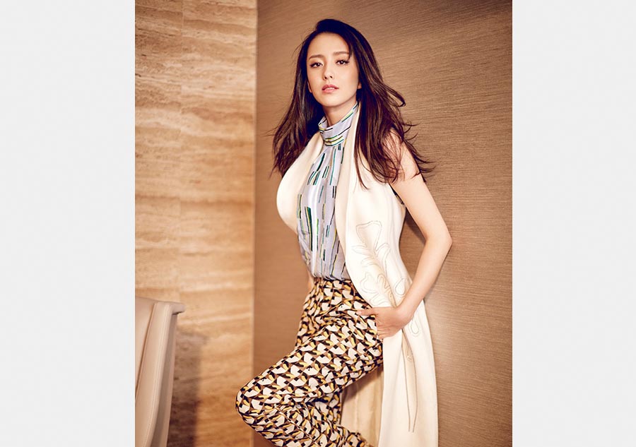 Actress Tong Liya poses for 'Chic' magazine