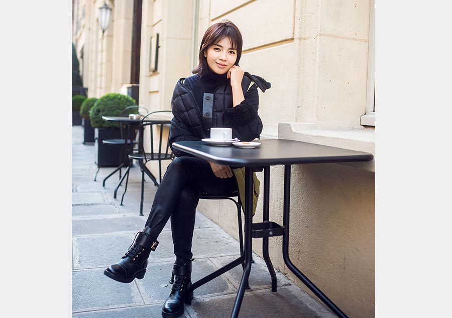Chinese actress Liu Tao releases fashion shots in Paris