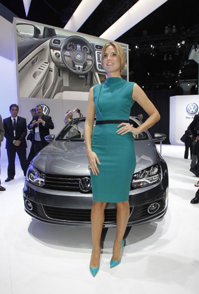 Heidi Klum attends a Volkswagen presentation at LA Auto Show in L.A.