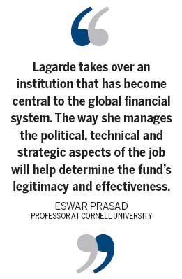Support and suggestions for Lagarde