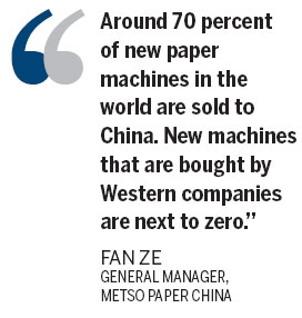 Machine makers in paper chase