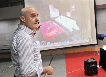 Management drama takes place offstage