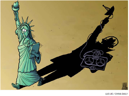 US media falls silent on tapping and privacy