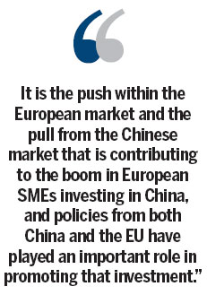 Pull of China complements push by Euro SMEs