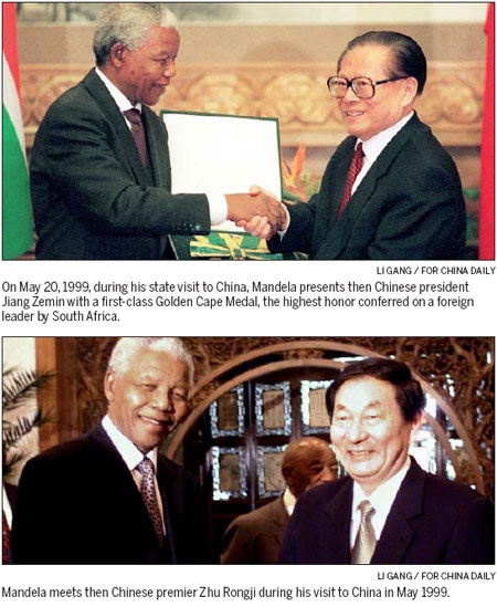 Mandela's visits to China