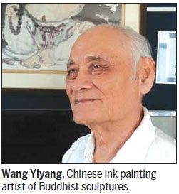 Octogenarian inspired by Buddha statues