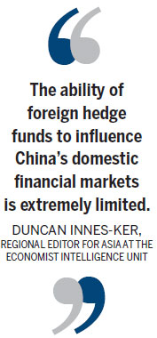 Foreign bears don't affect China - yet