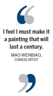 Artist honored to restore battle mural