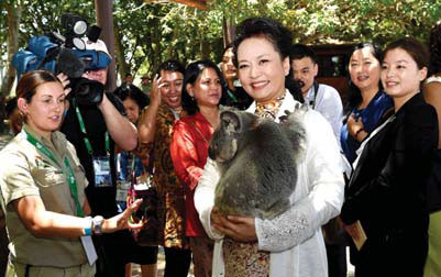 First lady adds charming edge to diplomacy