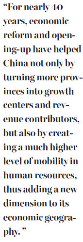 Leading areas foretell China's future