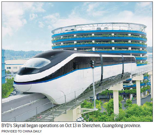 BYD signals jump from electric cars to monorails