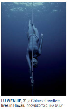Deep pleasure of free diving