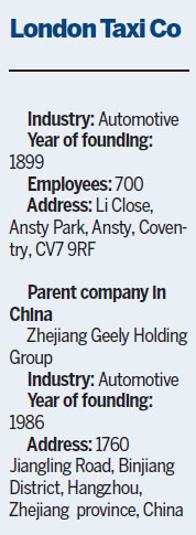 Geely recharges the fortunes of London's iconic black cabs