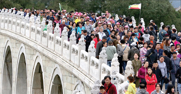 like many scenic spots around the nation beijing s summer palace is