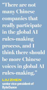 the opportunities and challenges that ai brings are all global she says