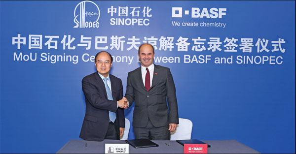 BASF, Sinopec to expand JV and explore battery materials