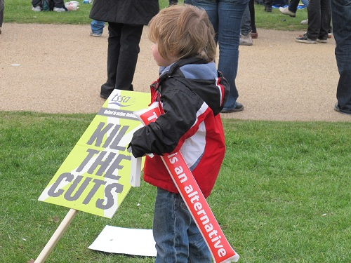 Britons join anti-cuts protest in London