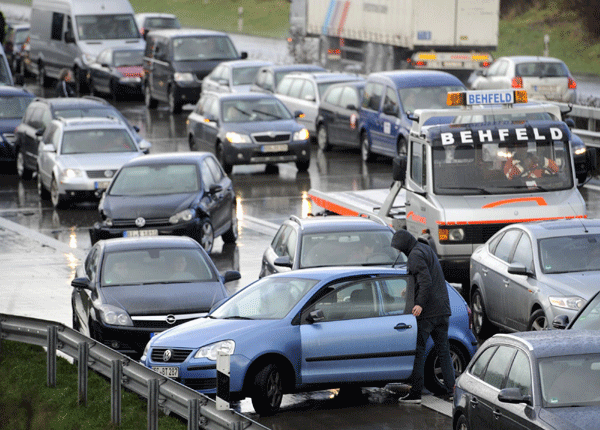 Over 50 vehicles crash in row in Germany