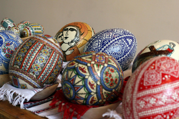 Painted eggs prepared for coming Easter