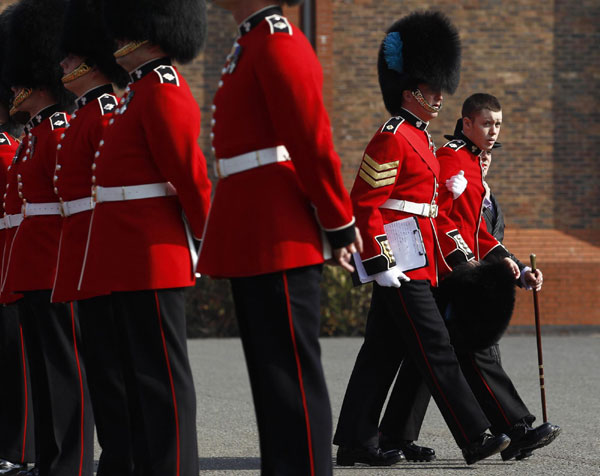 Irish Guards prepare for royal wedding