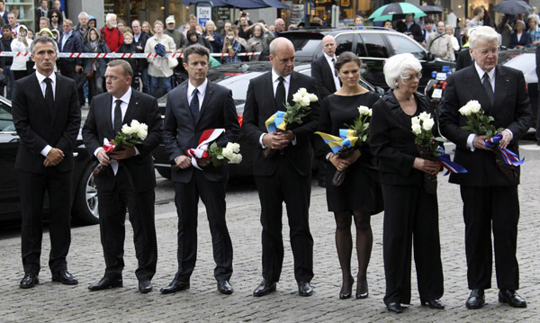 Memorial service held for Norway attack victims