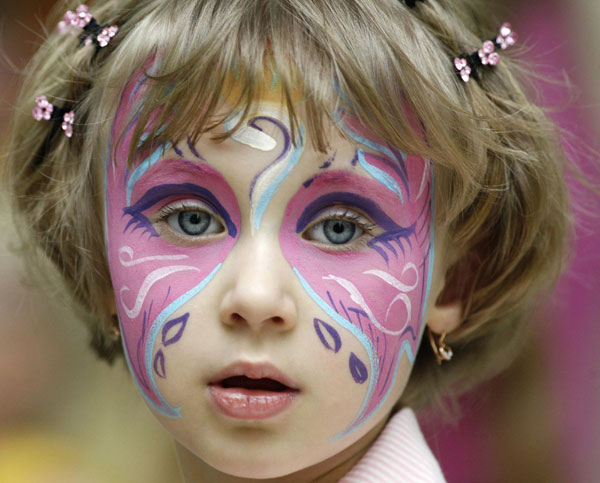 Beauty contest for children in Russia