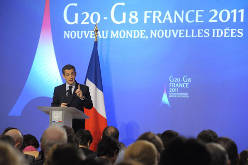Sarkozy appeals for G20 moves on food prices, tax
