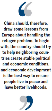Lesson to be learned from EU's refugee influx