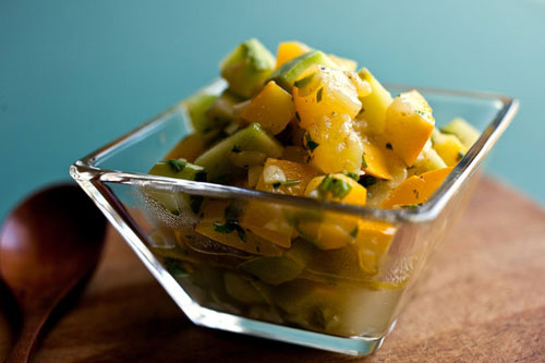 Cumin-scented summer squash salad