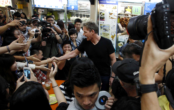 British celebrity chef Gordon Ramsay in Singapore