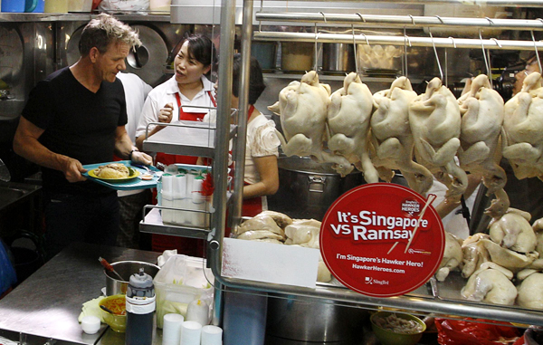 British celebrity chef Gordon Ramsay in Singapore