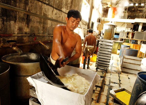 Tofu factory in Jakarta