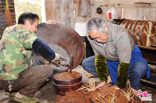 Traditional tea-seed oil mill in SE China